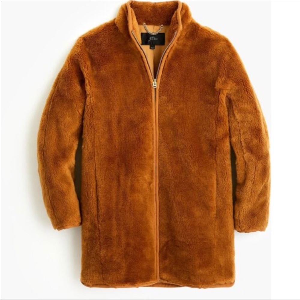 J. Crew Zip Up Teddy Coat